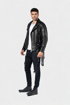 MODEL SIZE -L-Height 1,92 CM / Weight 85 KGCHEST - 115cm / WAIST 85cm / BOTTOM 105cm Description Expect s glow feel in the jacket with the plain yet stylish design. Buckle belt at the bottom gives Martin men’s leather jacket a nice feel. Buy it now! - Genuine leather soft nappa - Lining : %100 Acetate Lining - Fitting Perfect - YKK Zipper And Accesories - Inside pockets - Color options available Please contact via email for color and minor customization * Casual Fitted Leather Jacket With Belt, Casual Fitted Belted Leather Jacket, Casual Long Sleeve Belted Biker Jacket, Casual Belted Biker Jacket With Long Sleeves, Leather Jacket With Belted Cuffs, Spring Leather Jacket With Belted Cuffs And Long Sleeves, Spring Leather Jacket With Belted Cuffs, Winter Biker Outerwear With Belt Loops, Fitted Long Sleeve Belted Biker Jacket