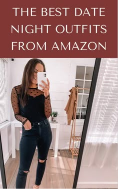 Although I feel like I have SO many clothes, I always feel like I have nothing to wear during fall date nights. Especially when you live somewhere like Massachusetts – where it’s usually cold at night it can be tough to find something cute and warm. Today I’m sharing my favorite Amazon winter date night outfits and fall date night outfits. Women’s Winter Night Outfit, Dinner Date Night Outfit Casual, Black Top And Jeans Outfit Night, Going Out Outfits Night In Your 40s, Date Night Tops For Women, Date Night Outfit Spring 2024, Going Out Outfits 30s, Outfit Ideas For Night Out