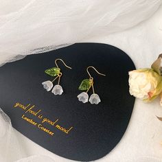 Lily of the Valley Earrings, flower dangle earrings, Unique Gift For Her 🤍 Hypoallergenic 🌸 Handmade with love ✨ Cute & Dainty 🎁 Gift ready 〰️Click👇🏻 Find more Earrings🎀 https://www.etsy.com/shop/byYeeSo ◽️ PACKAGING ◽️ * The jewelry will be nicely packaged * Comes with a drawstring suede pouch * If you need personalized gift note, please click the link below, add it to your cart when check out to upgrade your packaging. https://www.etsy.com/listing/1008661207/upgrade-gift-packaging?ref=sh Flower Dangle Earrings, Leather Coasters, Earrings Flower, Earrings Unique, Cute Little Things, Earrings White, Unique Gifts For Her, Etsy Earrings Dangle, Lily Flower