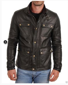 Mens Black Jacket, Lambskin Leather Jacket, Men's Leather Jacket, Biker Leather, Genuine Leather Jackets, Leather Biker Jacket, Leather Jacket Black, Black Leather Jacket, Leather Jacket Men