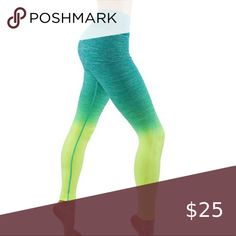 Ombré leggings Green Full-length Compression Leggings, Sporty Solid Color 4-way Stretch Leggings, Ombre Leggings, Multicolor Full-length Workout Leggings, Spring Tie-dye Stretch Leggings, Spring Multicolor Non-stretch Leggings, Dress For Success, Leggings Shop