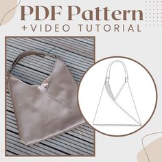 a handbag is shown with the pattern and instructions to make it look like an envelope