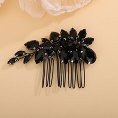 8Colors Rhinestone Bridal Hair Combs Silver Crystal Women Wedding Head Accessories Red Black Party Black Wedding Hair, Head Accessories Wedding, Bridal Side Hair, Black Hair Comb, Black Hair Accessories, Black Wedding Hairstyles, Floral Wedding Hair, Side Hair, Rhinestone Hair Comb