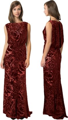 #ad Premium Quality Tadashi Shoji Cut Velvet Blouson Back Sleeveless Carmine Red Dress Gown 4, Fashion Women's Dresses Cap Sleeve Gown, Sleeveless Gown, Blouson Dress, Tadashi Shoji, Dress Gown, Formal Evening Dresses, Evening Gown, Women's Fashion Dresses, Evening Gowns