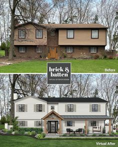 before and after pictures of a house in the suburbs