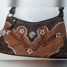 American West Leather Handbag. Nwot. Bought On Vacation And Never Used. Has Remained In Bag Since Purchase. Purse Wishlist, American West, On Vacation, Leather Handbag, Leather Handbags, Shoulder Bags, Art Projects, Bag Lady, Purse