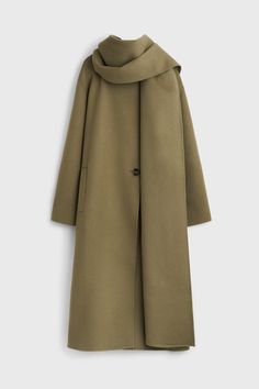 Rego long coat | Rodebjer.com Scarf Coat, Full Length Coat, Wool Coats, Outwear Women, Pleats Please Issey Miyake, Mother Denim, Outfit Aesthetic, Guilty Pleasures, Figure Model