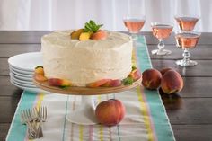 Peaches Cream Cheese, Peach Recipes, Cake Tools, Peach Cream, Layer Cakes, Peachy Keen