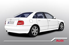 an image of a white car on a gray background