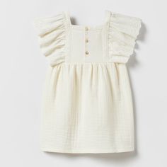 Brand New, With Tags, Zara Sun Dress, Size: 12-18 Months Cream Flutter Sleeves Crochet And Eyelet Detail On The Bodice Buttons On The Back Lightweight Muslin Cotton Dresses With Lace Trim And Ruffle Sleeve, Cotton Dress With Lace Trim And Ruffle Sleeves, White Dress With Ruffle Hem And Butterfly Sleeves, Cotton Ruffle Sleeve Dress, Cotton Ruffle Sleeve Dress For Dress-up, Cotton Flutter Sleeve Dress With Lace Trim, Cotton Dress With Ruffle Sleeves For Dress-up, Cotton Dress With Lace Trim And Flutter Sleeves, Cute Ruffle Sleeve Playtime Dress