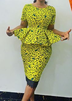 Ankara Dress Styles For Church, Trendy Ankara Styles, Styles Ankara, Ankara Skirt And Blouse, Ankara Dress Styles, African Dresses Modern, Short African Dresses, Afrikaanse Mode, African Fashion Skirts