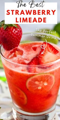 the best strawberry limeade recipe for summer drinks