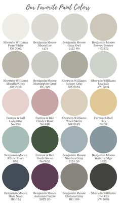 the color scheme for our favorite paint colors