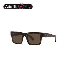 in stock Designer Rectangular Sunglasses With Polarized Lenses, Luxury Brown Sunglasses For Outdoor, Designer Brown Sunglasses With Uva Protection, Designer Polarized Sunglasses For Outdoors, Designer Polarized Sunglasses For Outdoor, Designer Brown Sunglasses With Polarized Lenses, Prada Men, Men's Sunglasses, Tortoise