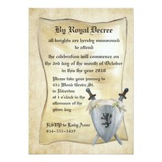 Medieval Knight Birthday Invitation Medieval Dinner, Medieval Camp, Senior Banquet, Knight Birthday, Mike The Knight, Knight Birthday Party, Medieval Banquet, Castle Party, Knight Party