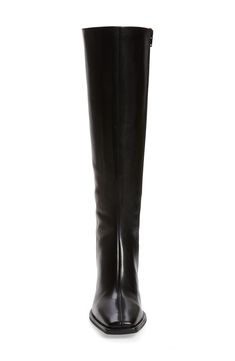 A chunky curved block heel and square toe create a retro aesthetic in this tall boot with season-spanning versatility. Style Name:Vagabond Shoemakers Hedda Knee High Boot (Women). Style Number: 6128499. Square Toe Knee-high Boots With Stacked Heel For Work, Classic Heeled Boots With Sculpted Heel And Square Toe, Workwear Knee-high Boots With Stacked Heel And Square Toe, Heeled Boots With Stacked Heel And High Shaft, Sleek Knee-high Heeled Boots With Stacked Heel, Sleek Calf Leather Knee-high Boots With Square Toe, Leather Tall Platform Boots With Stacked Heel, Sleek Knee-high Boots With Stacked Heel And Square Toe, Formal Square Toe Knee-high Boots With Stacked Heel