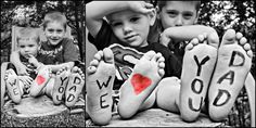 two boys are sitting on the ground with their feet painted red