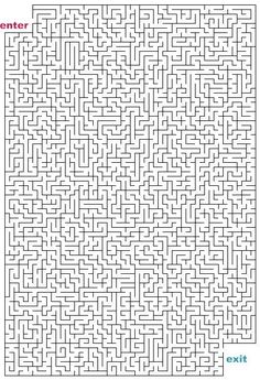 a square maze with the word center on it and an empty space for text to be added