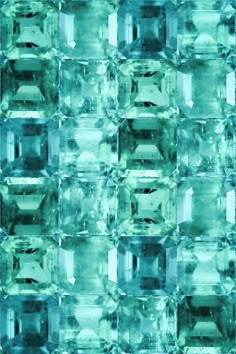 an abstract pattern made up of blue and green glass blocks on a white background photo