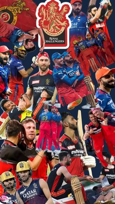 a collage of different sports players and their names on the sidelines, including one man holding a baseball bat