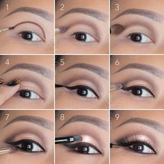 Soft, rose gold, smokey eye tutorial. Good for hooded eyelids or monolids on Asian eyes. Products and instructions in the link. Wedding makeup, special occasion, evening makeup. Smokey Eyes Tutorial, Teknik Makeup, Tutorial Eyeliner, Gold Smokey Eye, Smokey Eye Tutorial, Wedding Day Makeup, Hooded Eye Makeup