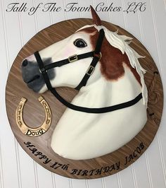 a birthday cake with a horse on it