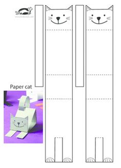 the paper cat is cut out and ready to be used