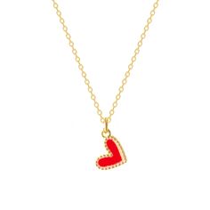 LeMel Lilah Heart Necklace Heart Charm Necklace, Smile On, Share The Love, Gold Filled Chain, Heart Charm, A Smile, Chain Lengths, Heart Necklace, Chain Length