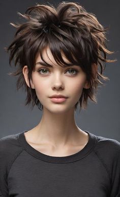 Shaggy Bob Hairstyles, Short Spiky Hairstyles, Shaggy Bob, Edgy Short Hair, Short Cuts, Cute Shorts, Layered Hair, Modern Elegance, Bob Hairstyles