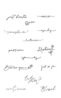 some handwriting written in different languages on white paper