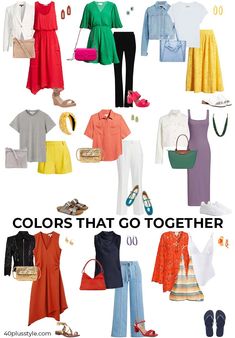 colors that go together - 3 color rule | 40+style 3 Color Rule Outfit, Colours That Go Together, Colour Combinations Fashion, Interview Style, Color Combinations For Clothes, Twin Beds, One Friend, Queen Size Bed, Capsule Outfits