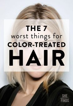 Find out the worst things for color treated hair on SHEfinds.com. Color Treated Hair Care, Easy Care Hairstyles, Hair Mistakes, Natural Hair Care Tips, Hair Diy, Healthy Hair Tips, Best Shampoos, Hair Problems, Healthy Hair Growth