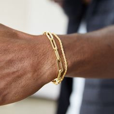 Gold Beckham + Rope Stack | Premium Stacks | MANSSION Men Streetwear Accessories, Handmade Bracelets For Men, Selling Bracelets, Guy Jewelry, Mens Jewerly, Gold Bracelets Stacked, Gold Bracelet Set, Gold And Silver Bracelets, Mens Gold Bracelets