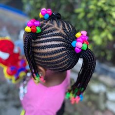 Hairstyles For Kids. Simple Hairstyle For School, Lil Girl Hairstyles Braids, Hairstyles For Female, Hairstyle For School, Braids Beads, Hairstyle Cute, Toddler Braided Hairstyles, Girls School Hairstyles