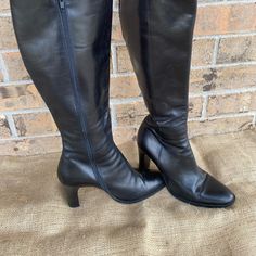 Excellent Condition. Only Worn Maybe 5 Times. Beautiful Boots!! Have Had A Hard Time Letting Them Go! Narrow Foot. Calf Is A Little Wide. I Usually Have Around A 13 Circumference As I Have A Skinny Leg. These Are Not Wide But Are A Tad Big On My Calves. Owned For A Very Long Time! Bought Brand New From J Crew Online. Non Smoking Home! Time For Someone To Enjoy Them Rather Than Sitting Up!! Letting Them Go, Leather Tall Boots, Tall Leather Boots, Beautiful Boots, Hard Time, Tall Boots, Shoes Heels Boots, Italian Leather, Shoes Women Heels