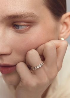 Margot Radiant Eternity Ring Diamond - Kinn Nameplate Bracelet, Earring Bundle, Radiant Cut Diamond, Anniversary Jewelry, Radiant Diamond, Tennis Necklace, Star Jewelry, Eternity Ring Diamond, Domed Ring