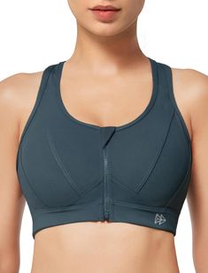 PRICES MAY VARY. FRONT ZIP SPORTS BRA - There is nothing more annoying than having to do a contortionist trick to get the sports bra off after a workout and getting all sweaty, you just unzip! Super easy! That’s where the joy of a front zip sports bra comes in. Especially if you have had any sort of shoulder injury/surgery or even while nursing. YKK zipper with anti-scratch device,will stay in place all day long, the top has a cloth flap, keeps it from poking you, not even notice it's there afte High Impact Sports Bras, Running Sports Bra, Best Sports Bras, Front Zip Sports Bra, Shoulder Injuries, Plus Size Workout, High Impact Sports Bra, High Intensity Workout, Racerback Sports Bra