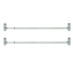 pair of glass door handles with metal rod ends