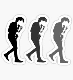 three silhouettes of the rolling stones sticker