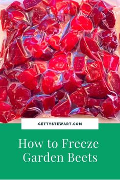 how to freeze garden beets with text overlay that reads, how to freeze garden beets