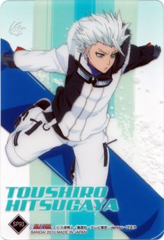 an anime character with white hair and blue eyes is posing in front of the camera