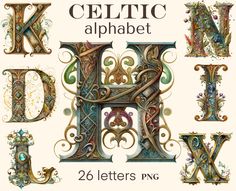 the letter d is made up of ornate letters