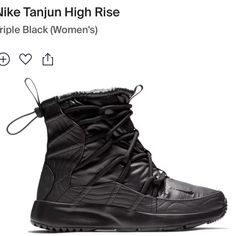 #Women’s #Nike #Nike Tanjun High Rise Boys #Winter Boots Insulated #All Black #Size 8.0 #Winter Nike High-top Winter Boots, Casual Nike Winter Boots, Boys Winter Boots, Winter Street, Nike Tanjun, Nike Shoes Women, Shoes Nike, Snow Boots, Winter Boots