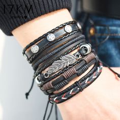 Spin Wheel, Handmade Leather Bracelets, Rope Jewelry, Gems Bracelet, Wristband Bracelet, Bracelets Set