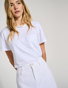 Pure Cotton T-Shirt | BAUKJEN | M&S Regenerative Farming, How To Iron Clothes, Cashmere Coat, Clothing Care, White T Shirt, Pure White, White Tshirt, White T, Cotton T Shirt