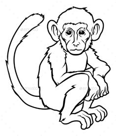 a black and white monkey sitting on the ground posters, art prints