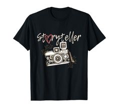 PRICES MAY VARY. Are you looking for an awesome or present idea to all photographers, cameraman, photojournalists, or storytellers in your family or friends who love taking pictures, shooting photos, and filming? If yes this is perfect for you. If you love cameras, photography, and telling stories using your camera this cute graphic drawing design tee "Storyteller Camera Photography Photographer Cool" is the best for you or to any photo nerd and geek in your life. Lightweight, Classic fit, Doubl Photography Shirts Design, Photography Shirts, Big Camera, Tshirt Photography, Funny Photography, Photographer Shirts, Outdoor Photoshoot, Shirts Design, Apparel Design