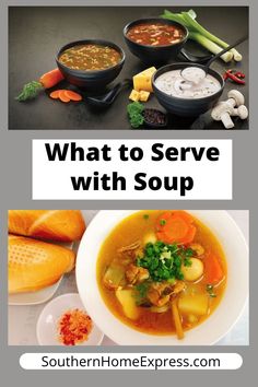 what to serve with soup in different bowls