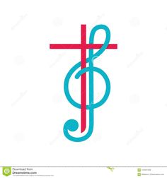 the letter j with a cross on it in blue and red colors stock photo image