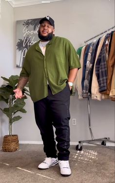 Big Body Style Men, Mens Clothing Styles Bigger Guys, Men’s Business Casual Plus Size, Big Dude Outfits, Outfits For Large Men, Old Money Outfits Men Plus Size, Outfit Ideas Men Plus Size, Big Boy Outfits Black Men, Big Dude Fashion